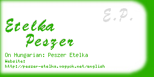etelka peszer business card